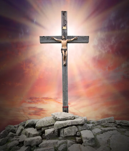 Jesus Christus am Kreuz. — Stockfoto