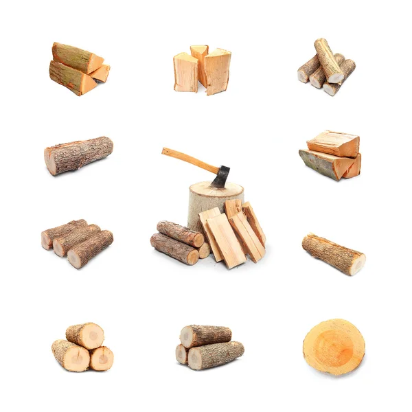 Great collection of firewood — Stock Photo, Image