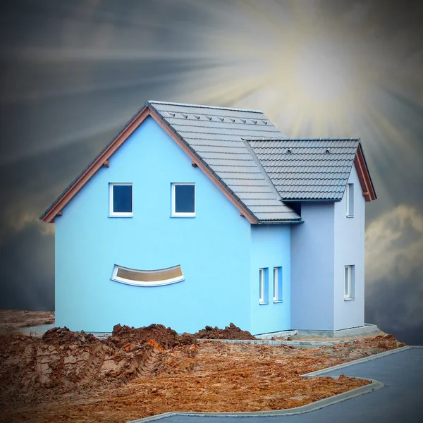 New house with smiley face — Stock Photo, Image