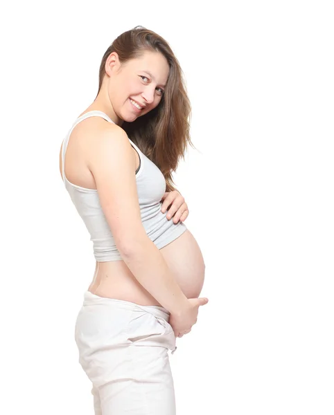 Gravid kvinna isolerade — Stockfoto