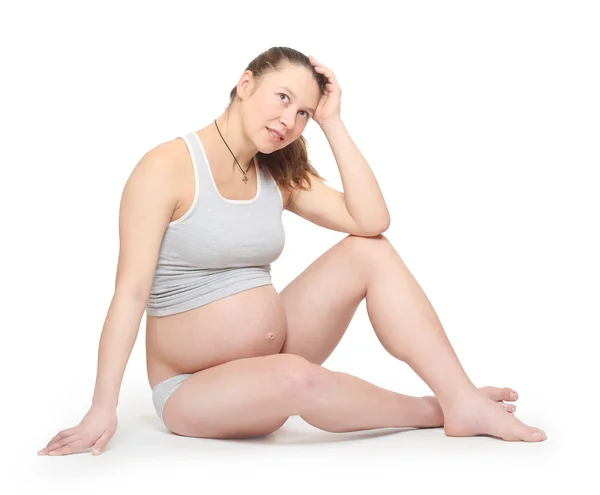Sad pregnant woman — Stock Photo, Image