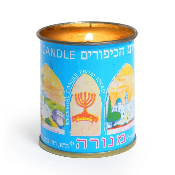 Burning kosher candle — Stock Photo, Image