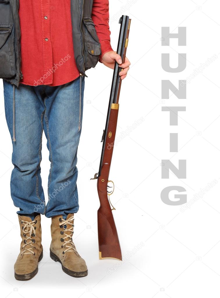 Hunter with rifle