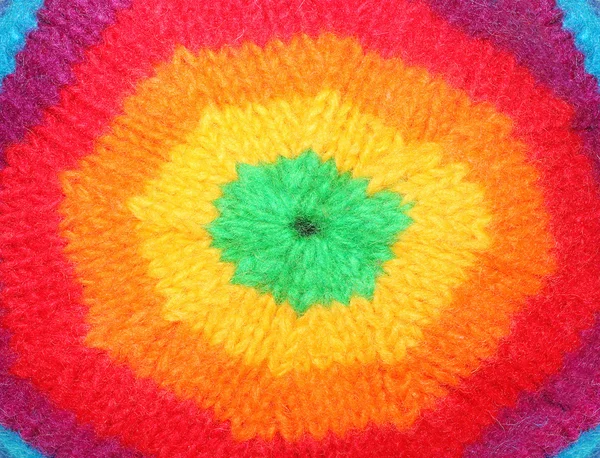 Closeup of rainbow rasta cap — Stock Photo, Image