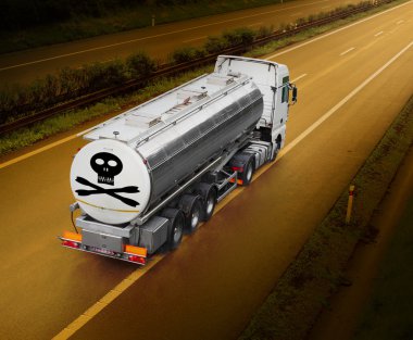 Tanker kamyon zehirli içerikli