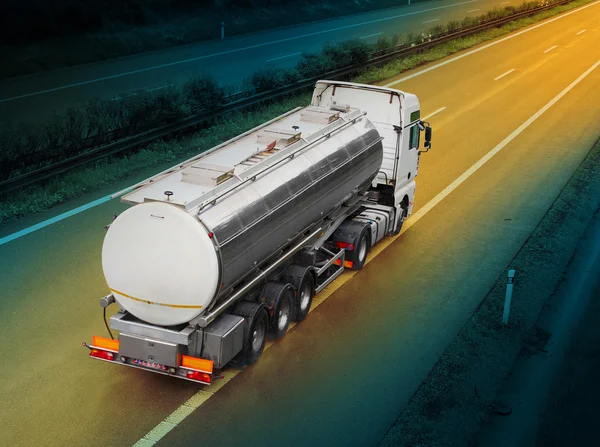 White tanker truck — Stock Photo, Image