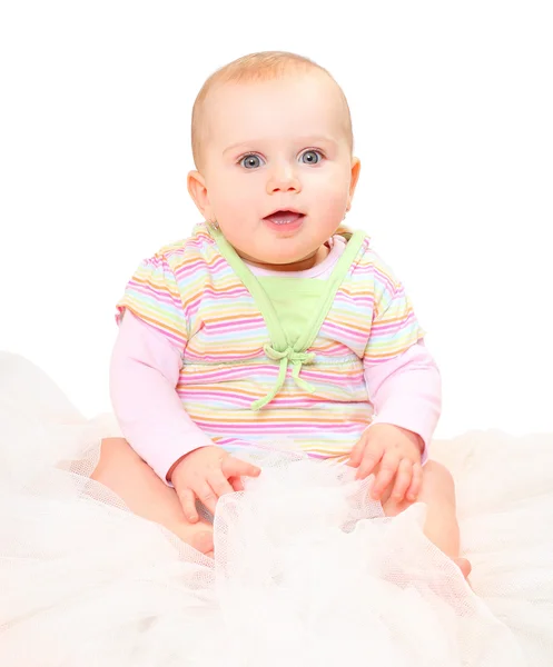 Cute baby girl smiling. — Stock Photo, Image