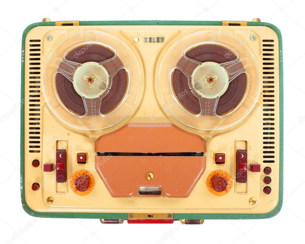 Reel tape recorder from 1960s. Stock Illustration by ©vladvitek