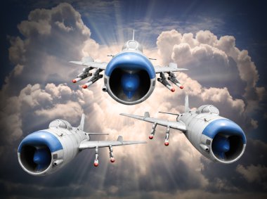 Eski jet avcı uçakları füze ile güneşten gelen