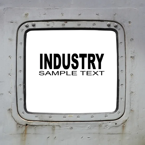 Flugzeugfenster mit Platz für Ihren Text — Stockfoto