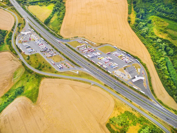 Luftaufnahme der Autobahn d5 — Stockfoto