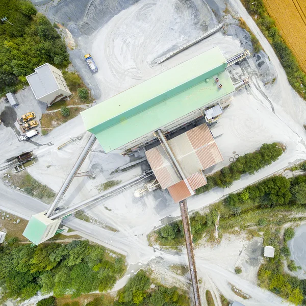 Vista aérea da mina a céu aberto — Fotografia de Stock
