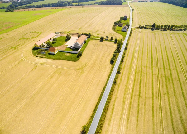 Vista aérea para a paisagem rural — Fotografia de Stock
