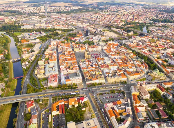 Luftaufnahme nach Pilsen. — Stockfoto