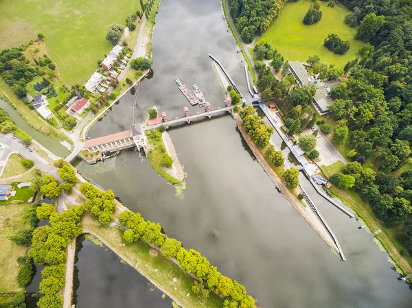 Centrale hydroélectrique sur Elbe — Photo