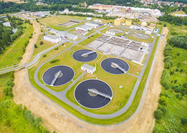 Public sewage treatment plant — Stock Image Public sewage treatment plant Royalty Free Stock Images