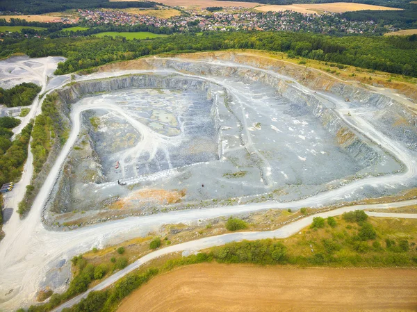 Luchtfoto van verlaten mijnen — Stockfoto