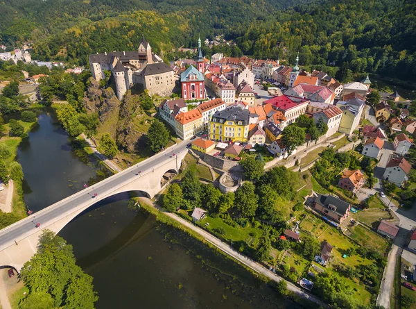 Luftaufnahme der mittelalterlichen Stadt. — Stockfoto