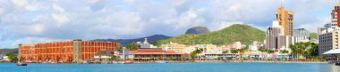 Port Louis liman şehir manzarası ile