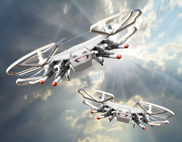 Drone with missiles. — Stock Photo, Image
