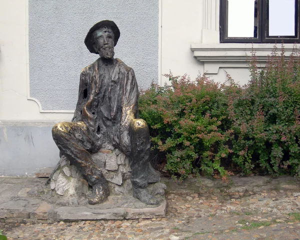 Statue  Dura Jaksic famous Serbian poet, painter and writer in b — Stock Photo, Image