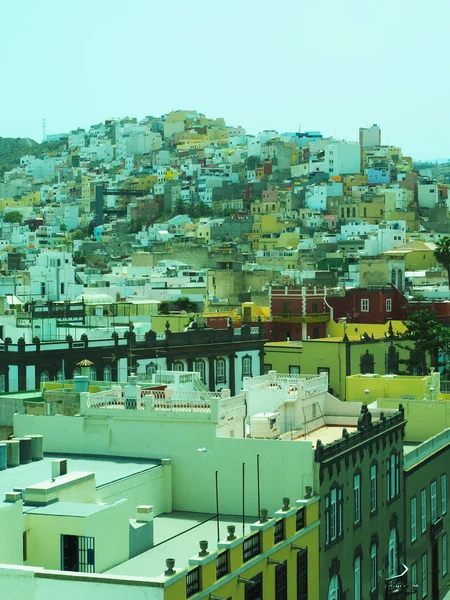 Vista para o terraço Vegueta Grand Canary Island Plaza Santa Ana Town Ha — Fotografia de Stock