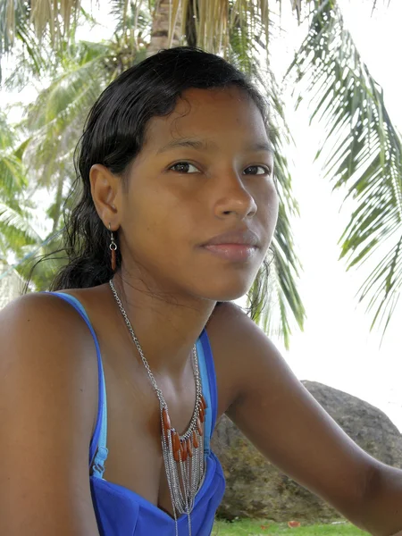 Donna nicaraguense sorridente — Foto Stock