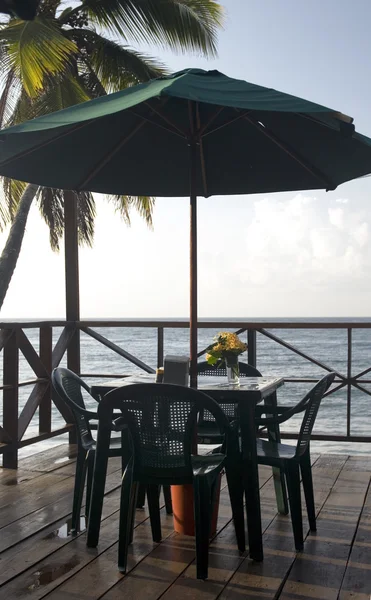 Εστιατόριο στην Καραϊβική Θάλασσα θέρετρο — Φωτογραφία Αρχείου