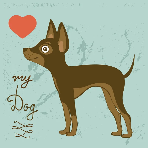 Ilustracja rosyjski toy Terrier — Wektor stockowy