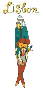 Lizbon sardalya popüler sardalya Festivali bir sembolü olarak