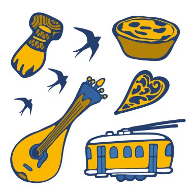 Şık Portekiz tipik Icons collection