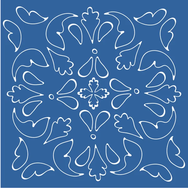 Ubin azulejo Portugis berwarna - Stok Vektor