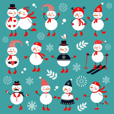 sevimli kardan adamlar koleksiyonu