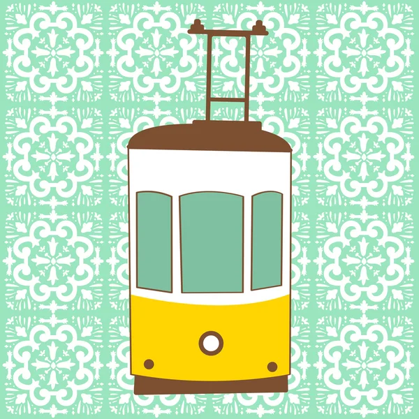 Traditional Lisbon tram — Stock Vector