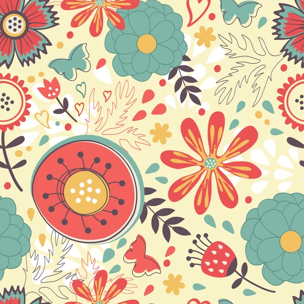 Floral seamless pattern — Stock Vector