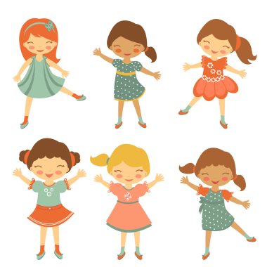 Şirin küçük kızlar.