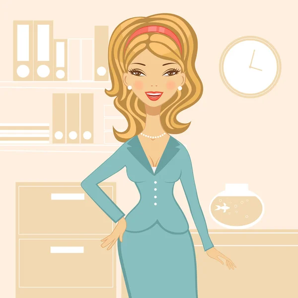 Beautiful business woman — Stock Vector