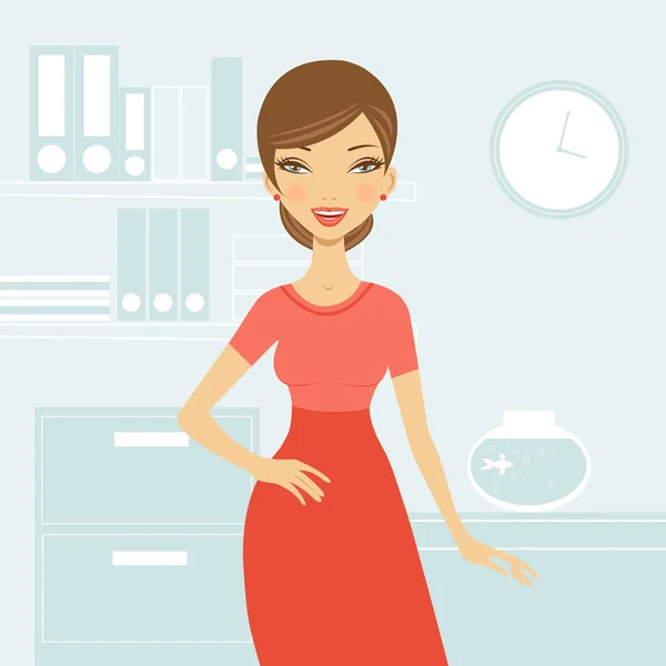 Beautiful business woman — Stock Vector