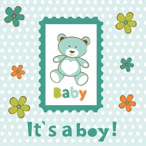 Baby boy card — Stock Vector