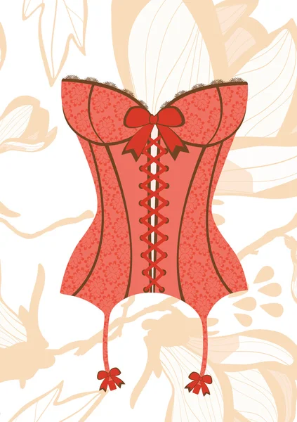 Sexy retro style corset — Stock Vector