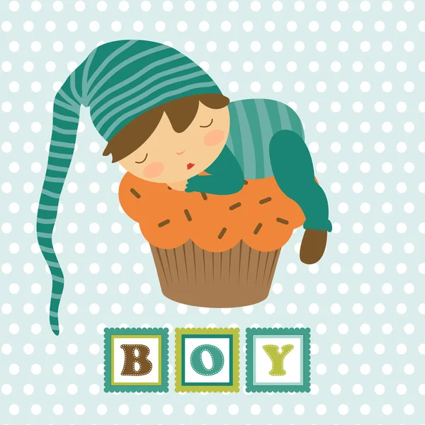 Baby boy card — Stock Vector