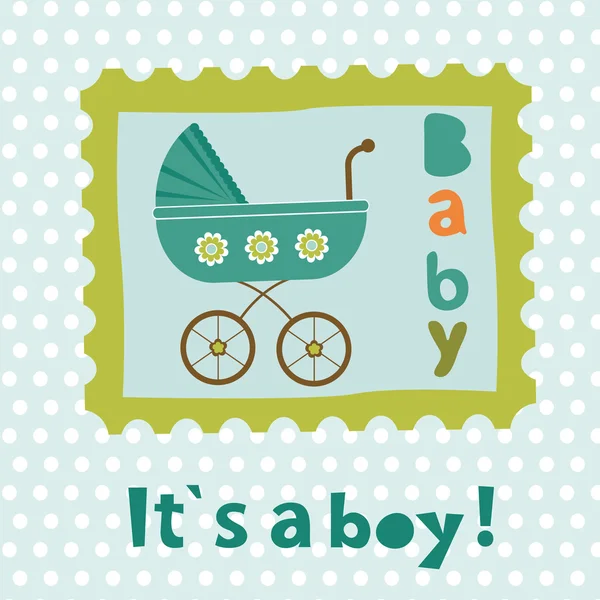 Baby boy card — Stock Vector