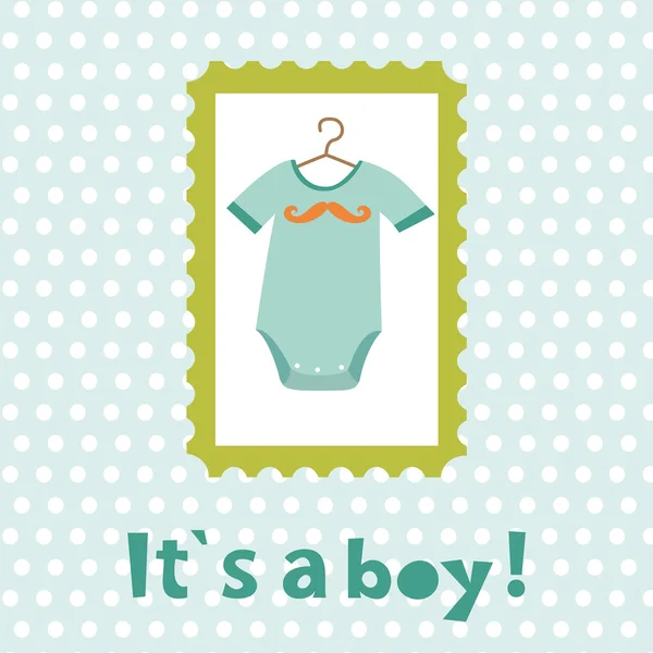 Carte bébé garçon — Image vectorielle