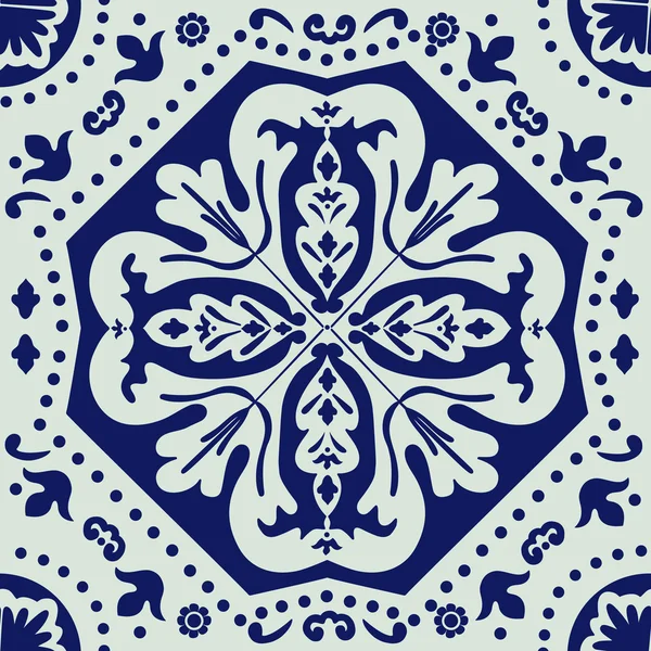 Ceramic tile ornament. Vector illustration — Stock Vector