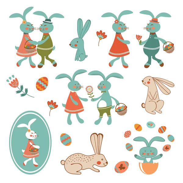 Colorful Easter collection — Stock Vector