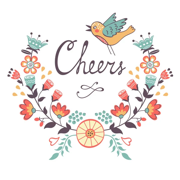 Cheers concept card — Stock Vector