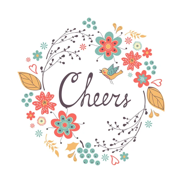 Cheers concept card — Stock Vector