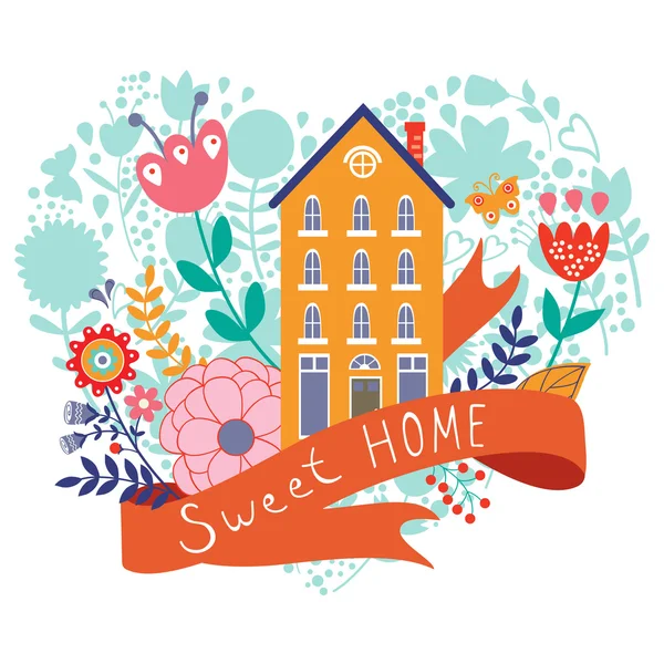 Home sweet home concept illustartion — Stock Vector