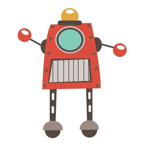 Personaje robot colorido — Vector de stock