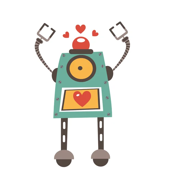 Personaje robot colorido — Vector de stock